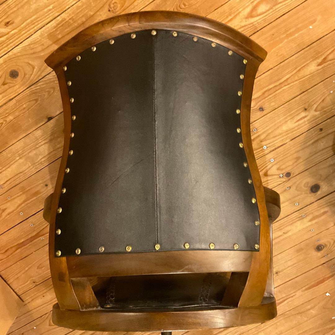 回転チェア ヴィンテージ オフィスチェア 木製 デスクチェア 椅子 レトロl