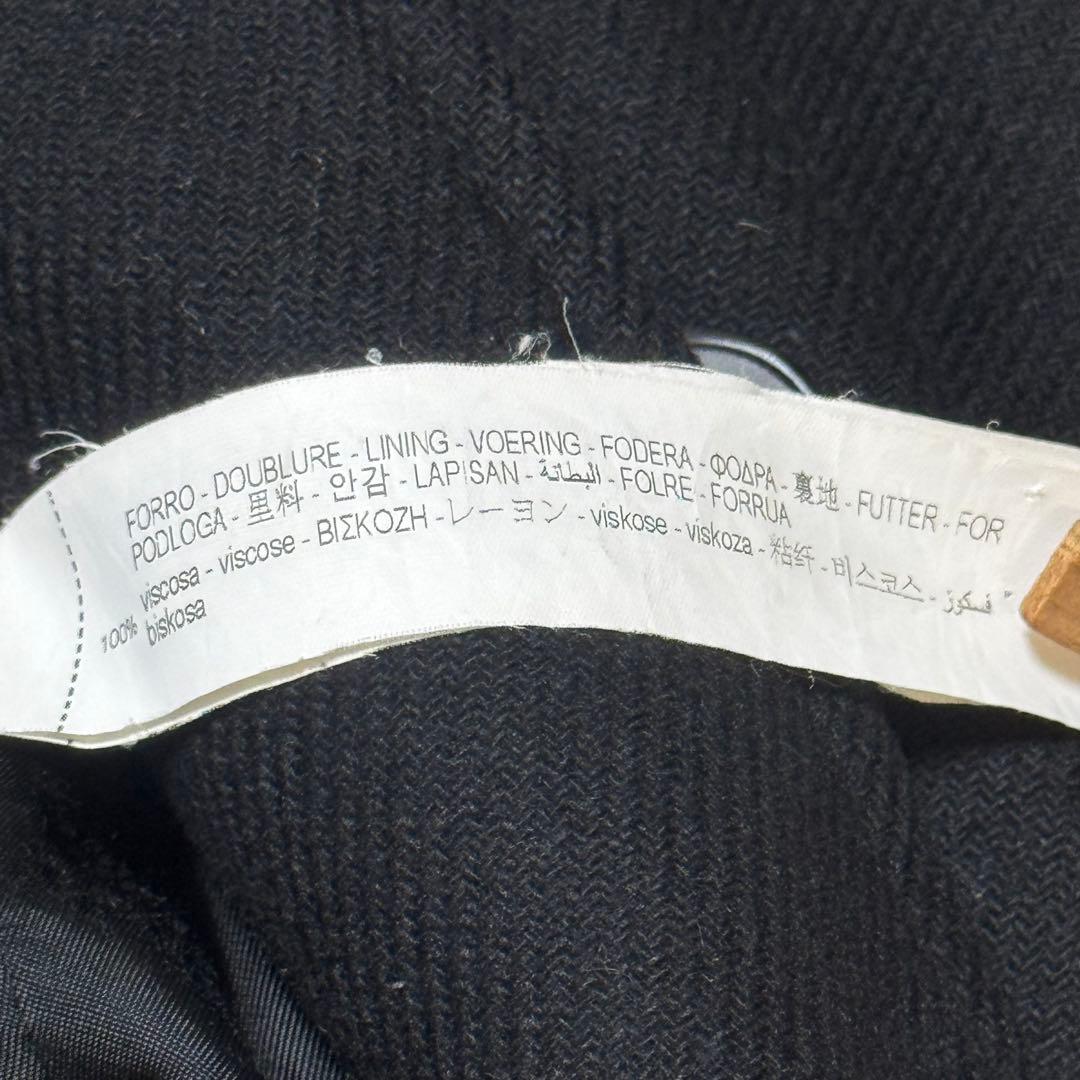 【極美品】ザラ マンテコ ヘリンボーン ダブルチェスターコート 黒 L相当