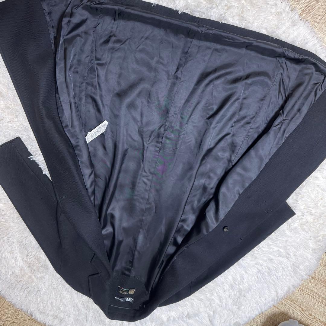 【極美品】ザラ マンテコ ヘリンボーン ダブルチェスターコート 黒 L相当