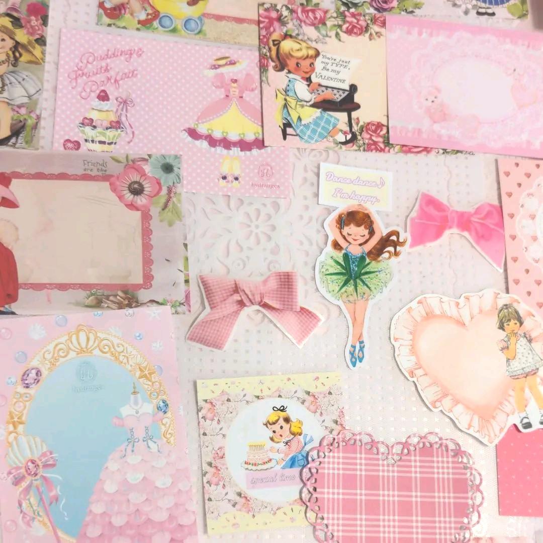 いちごページ♥ガールメモ♥新作ガーリーレトロガール♥可愛いバラメモ♯657