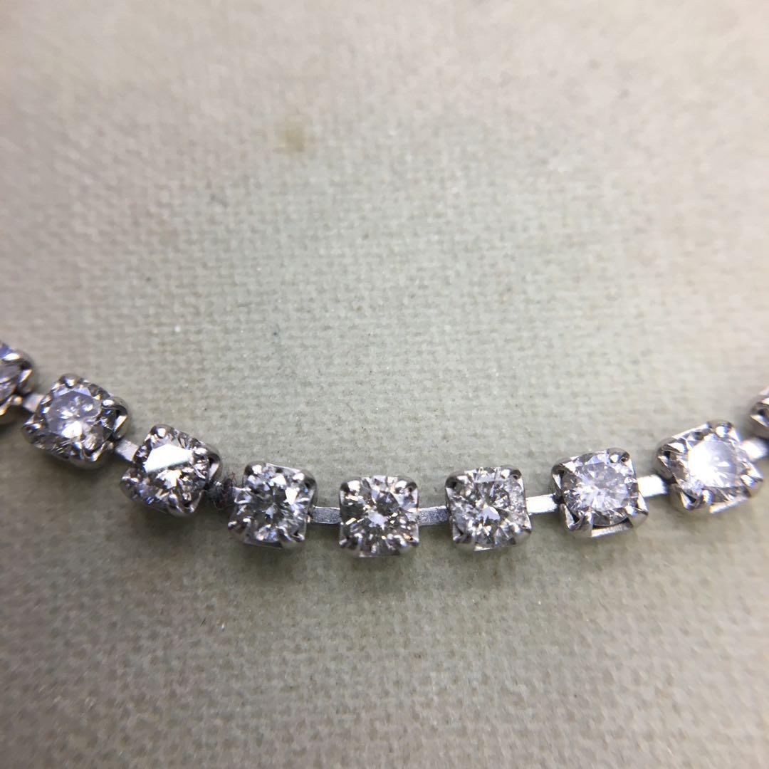 Pt850 天然ダイヤ　ダイヤモンド　3ct テニスブレス