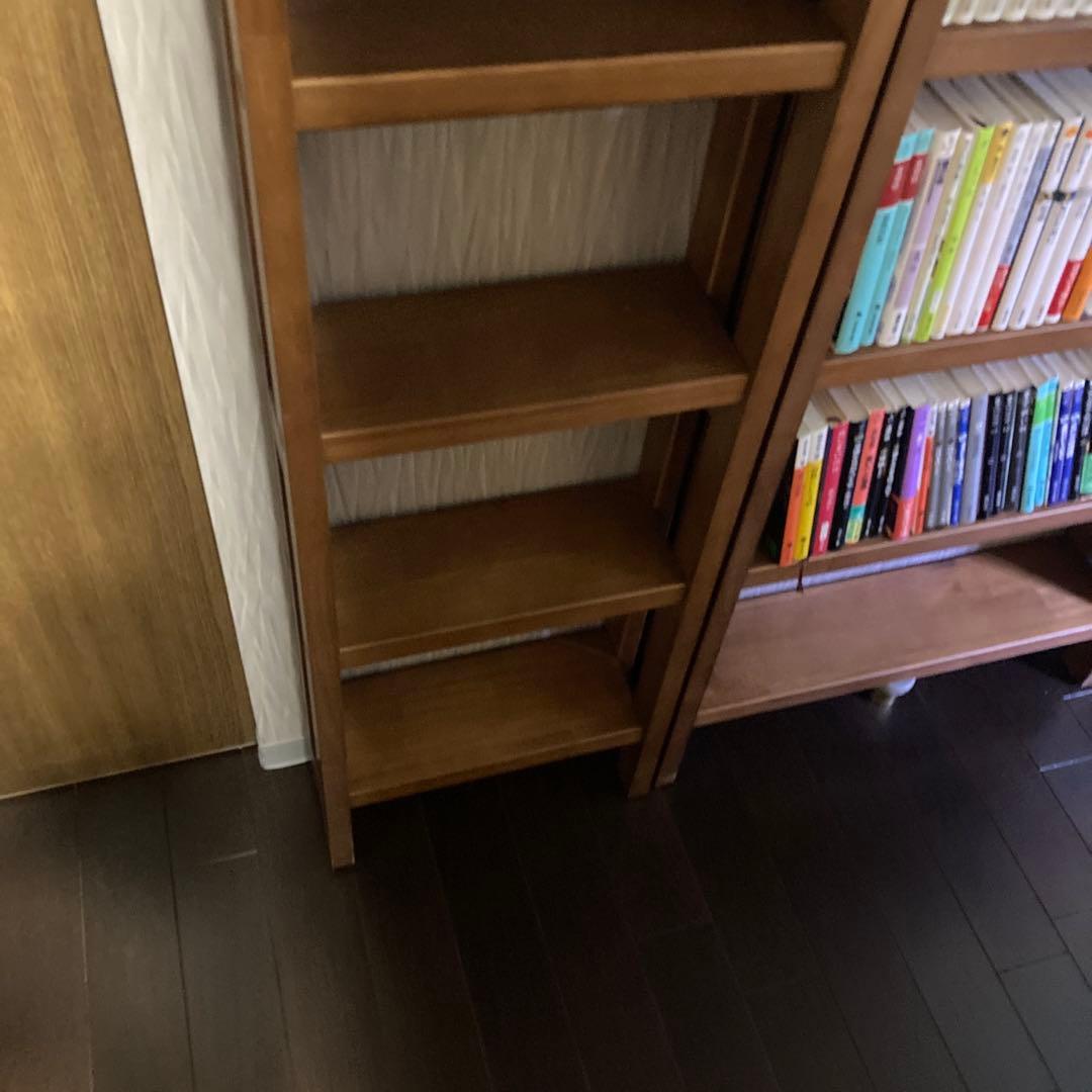 ベルメゾン 突っ張らずに取り付けられる薄型ラック 本棚 幅30 ダークブラウン