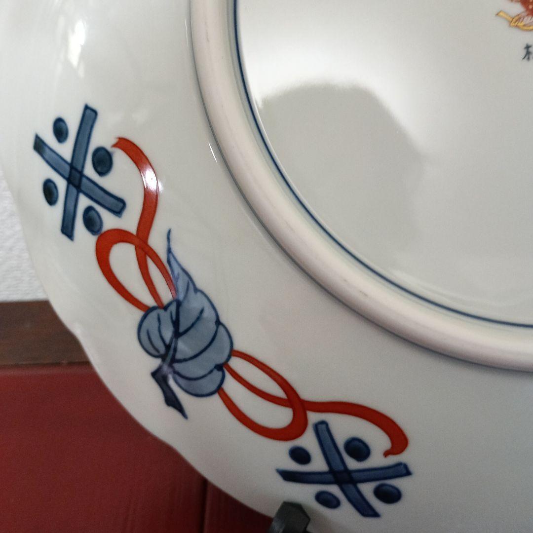 【林九郎窯］波佐見焼　林九郎作 金彩大皿　金蘭手 　未使用品