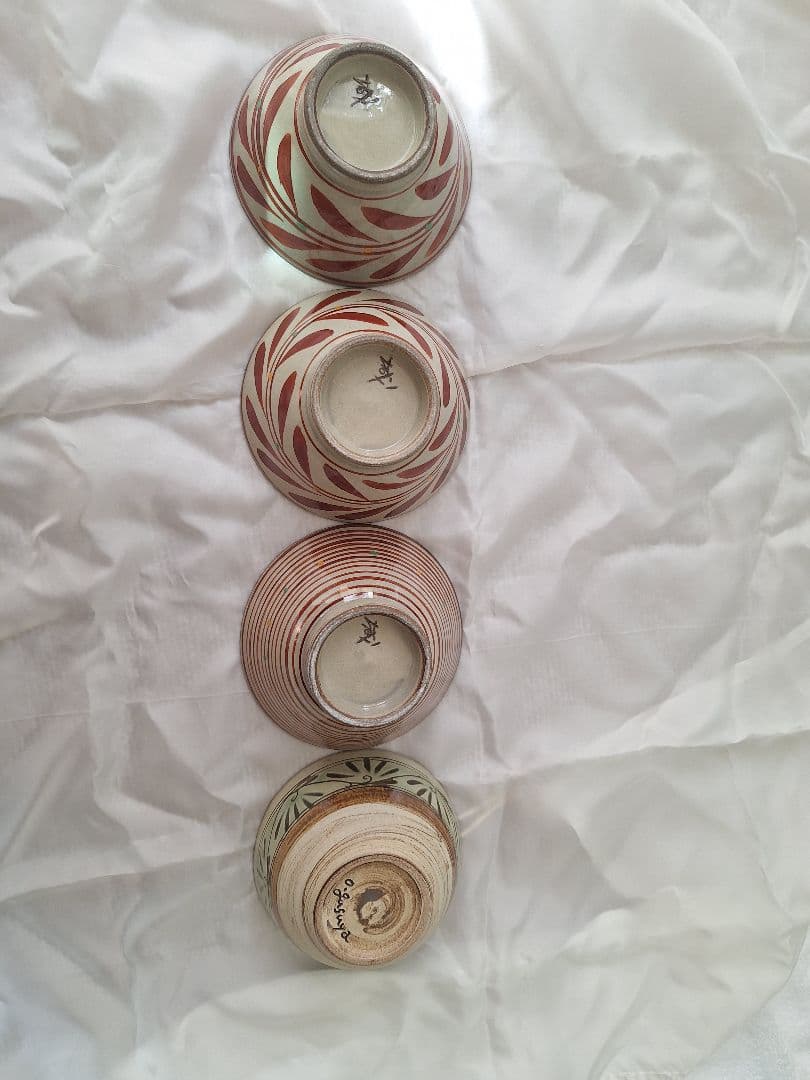 沖縄(やちむん)のお茶碗四個セット