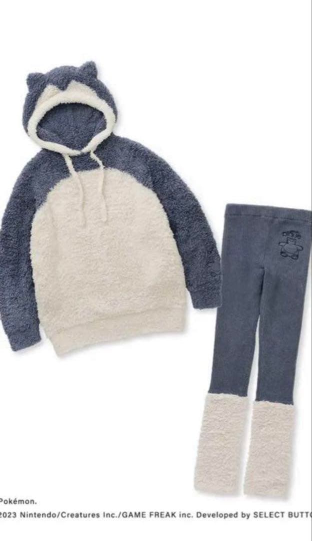 ジェラピケ ポケモンスリープ カビゴンフーディ&レッグウォーマーレギンスセット