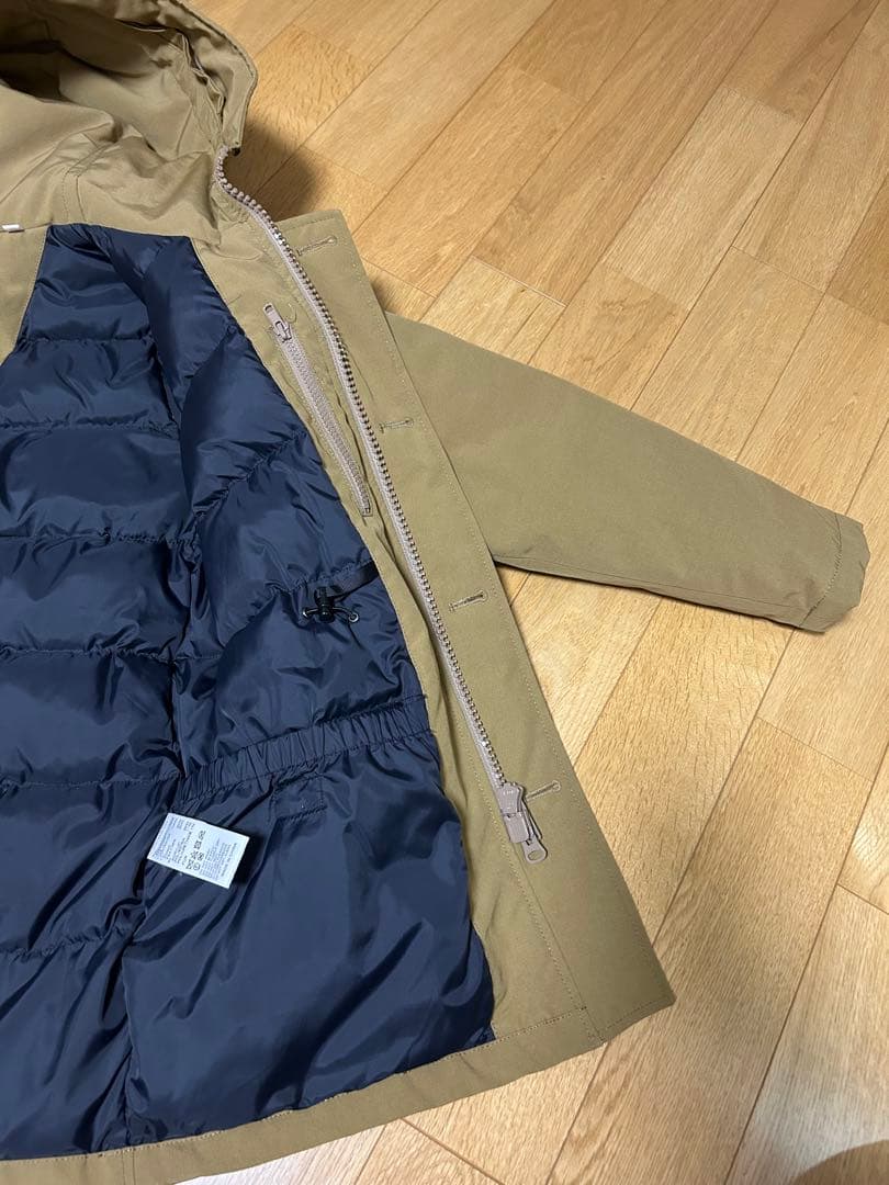 【クリーニング済み】DANTON ダントン　タッサーダウン　サイズ36 ベージュ