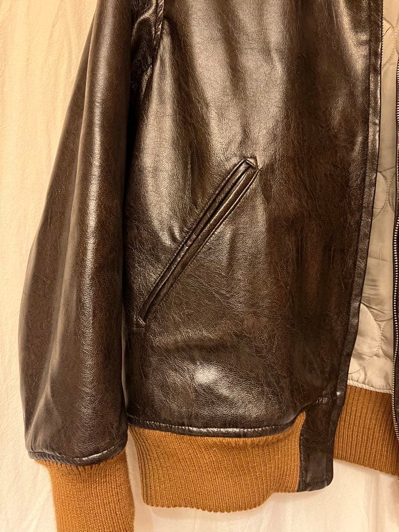 needles 18aw フェイクレザー　G1ジャケット　ブラウン