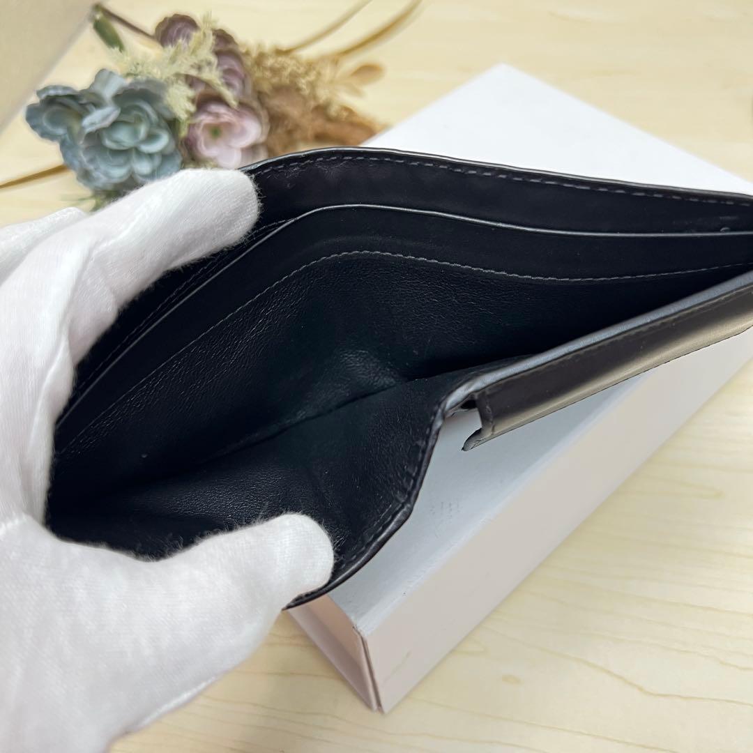 ボッテガヴェネタ 二つ折り財布 イントレチャート ブラック コンパクトウォレット