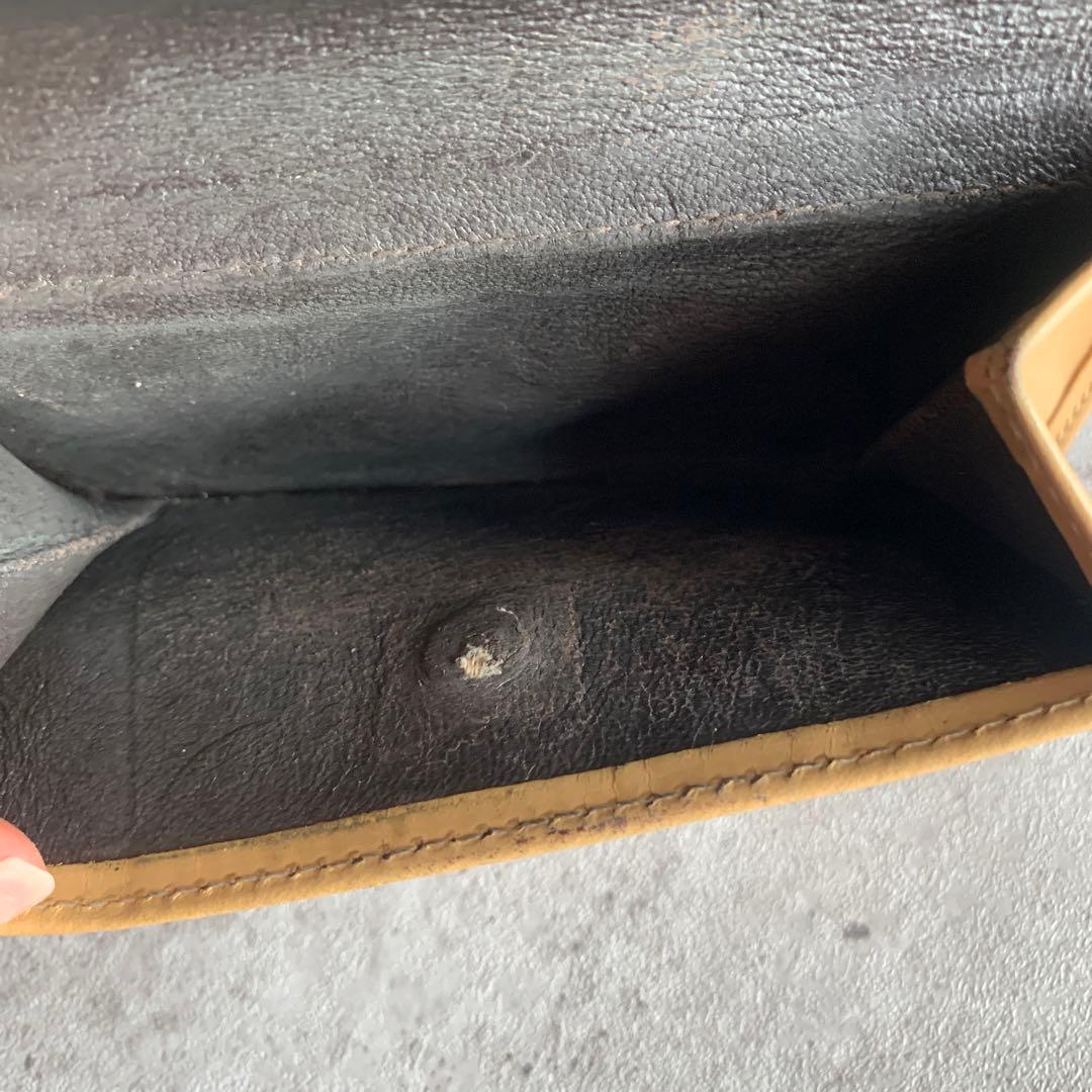 Whitehouse Cox バイカラー三つ折り財布　黒　ナチュラル