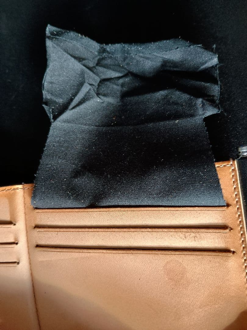 ド*ラ様 マルジェラ　黒レザー 二つ折り財布