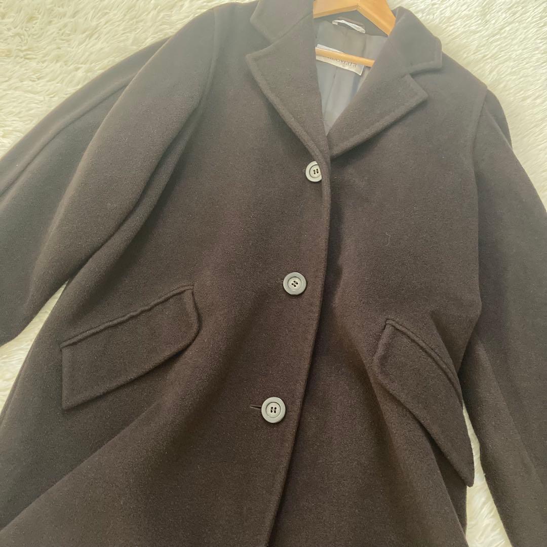 MAX Mara 白タグ　ダークブラウン チェスターコート 40