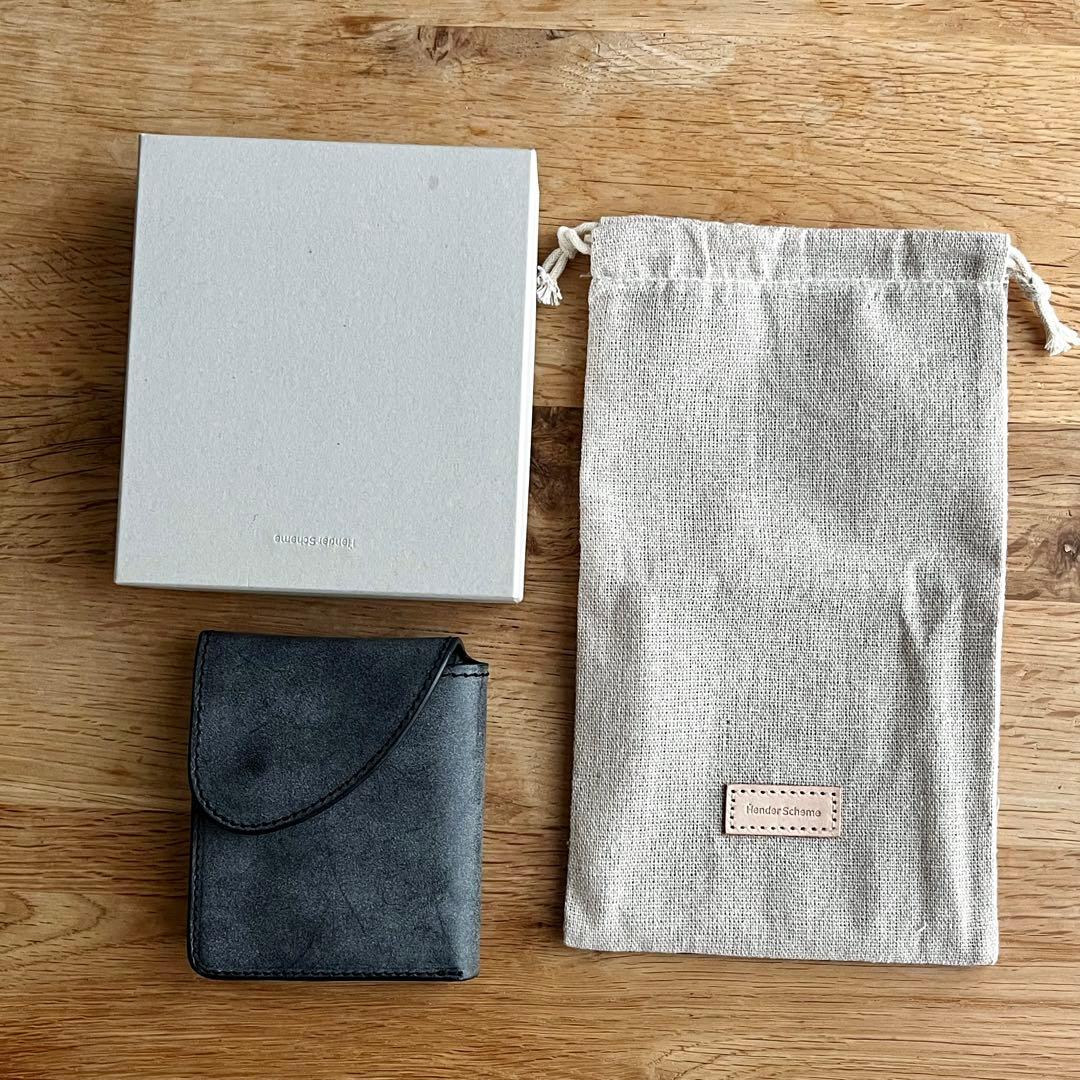 Hender Scheme エンダースキーマ 二つ折り財布 黒