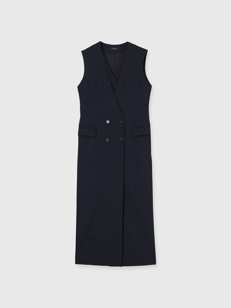 【新品タグ付き】anuans レイヤードジレワンピース