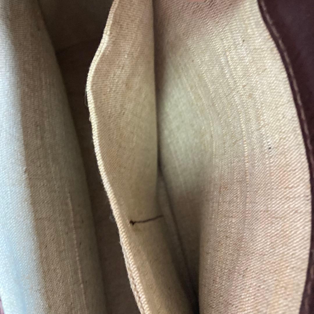 genten ブラウンレザートートバッグ