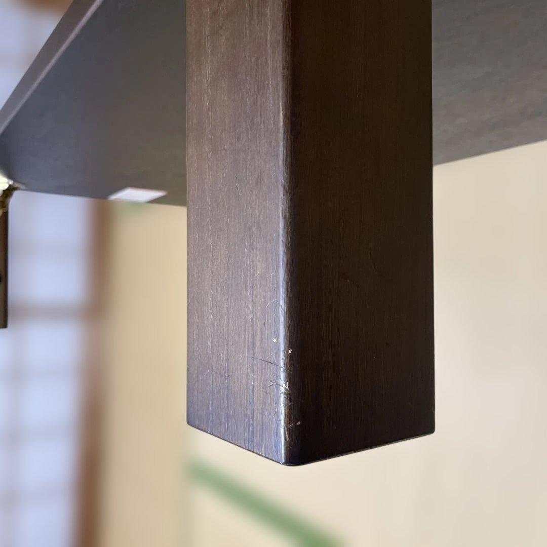 座卓 軽量 折り畳み 天板高さ調節 ウォールナット 幅120cm 日本製