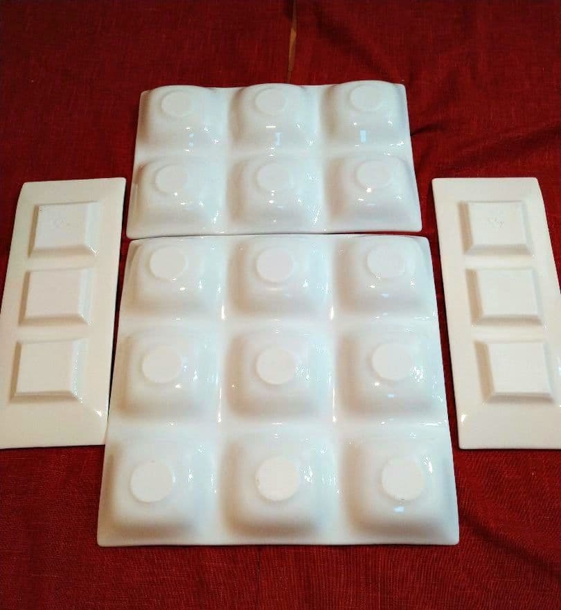 パーティー用♥九谷焼 司峰作３盛皿♦グッドデザイン・プレート賞受賞６・９盛皿5皿