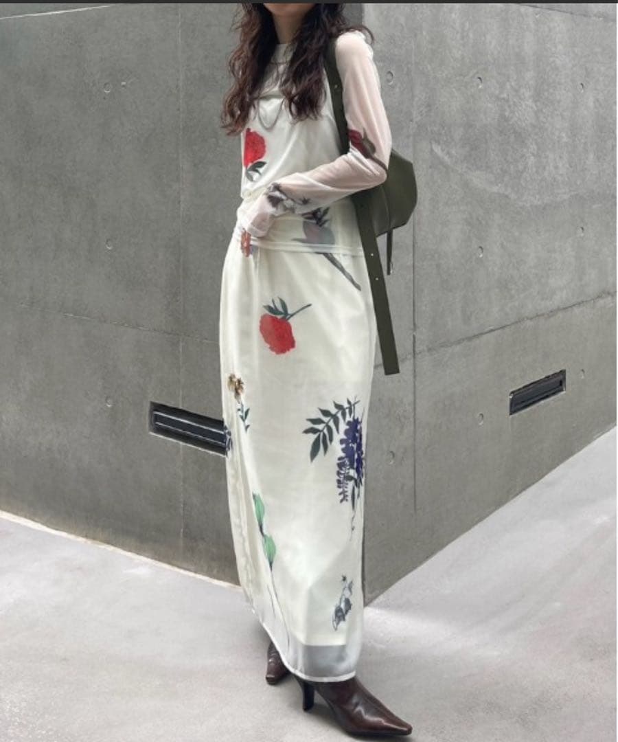 Ameri 【AMANDA SHEER SET DRESS】