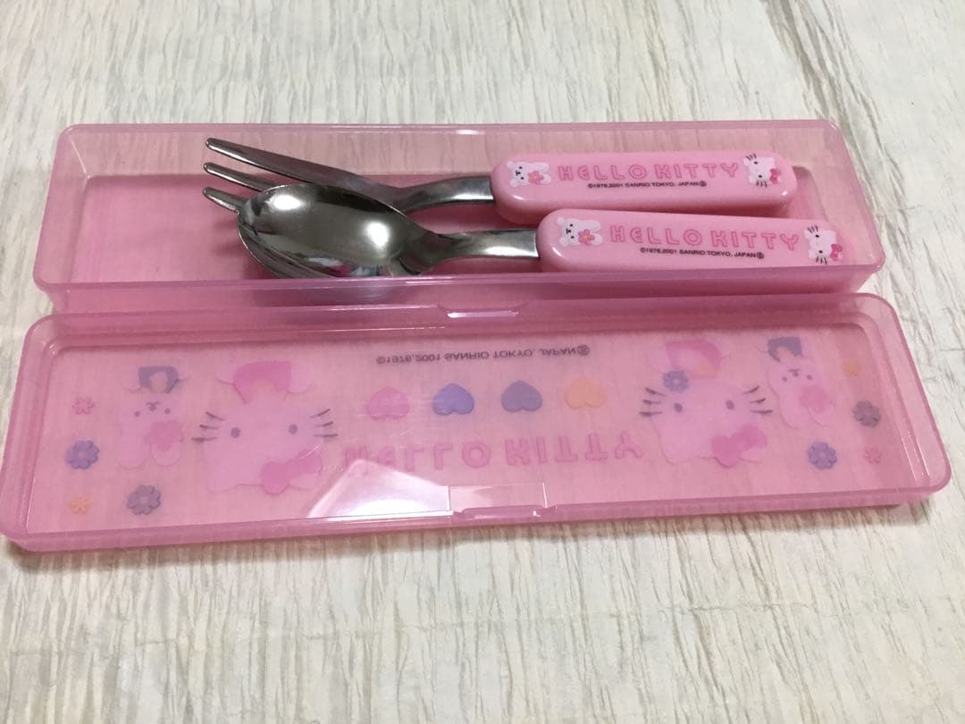 ハローキティお弁当箱バッグ、ハローキティお弁当箱、ハローキティスプーン&フォーク