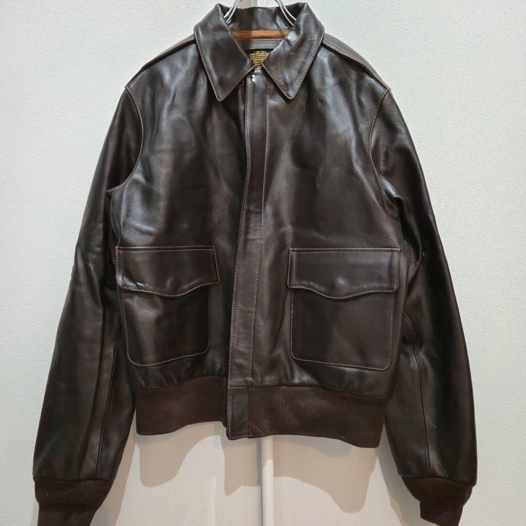 希少　本革　モーガン　メンフェスベル　A-2 フライトジャケット 40