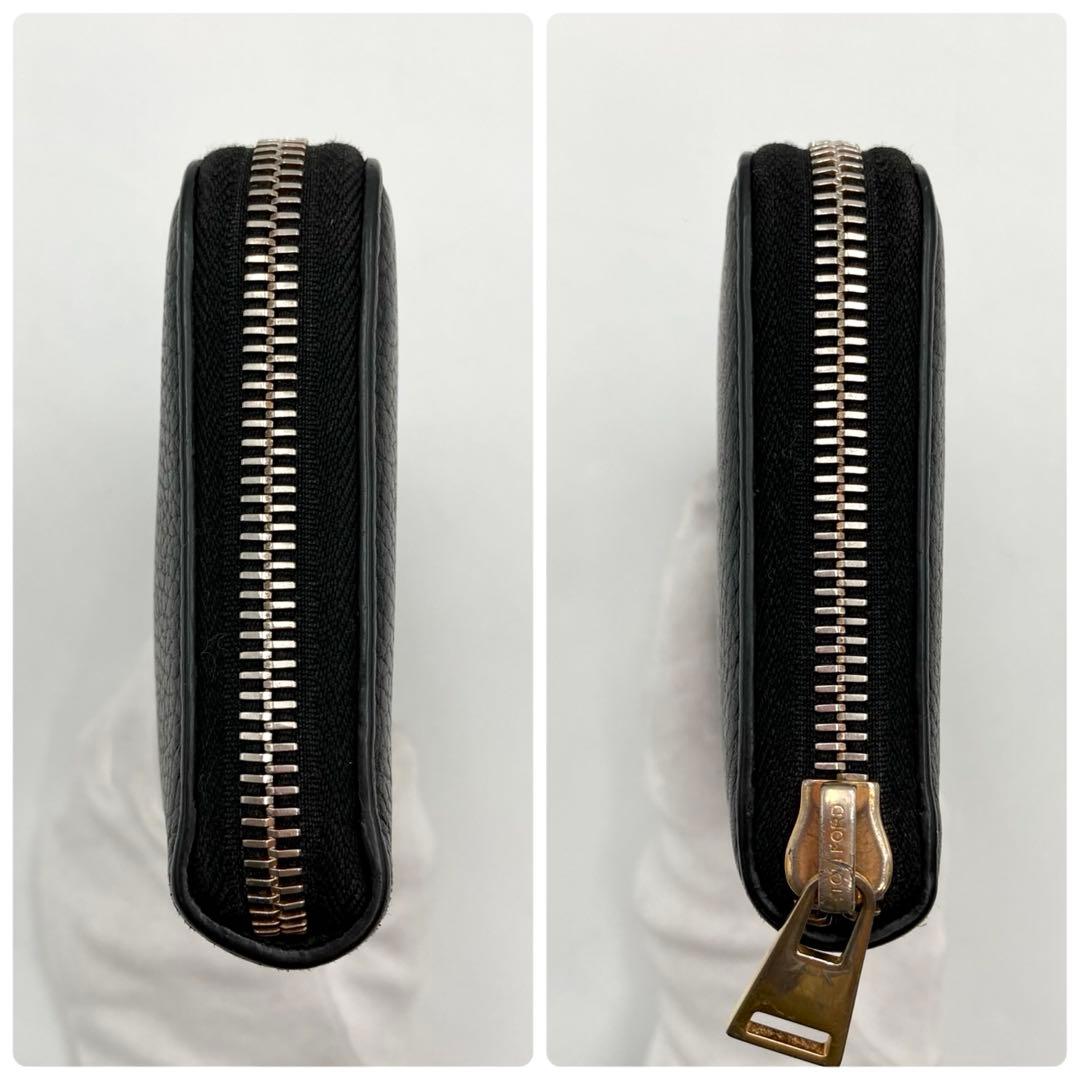 Seren✨ TOM FORD 長財布 ラウンドジップ 黒 レザー ロゴ