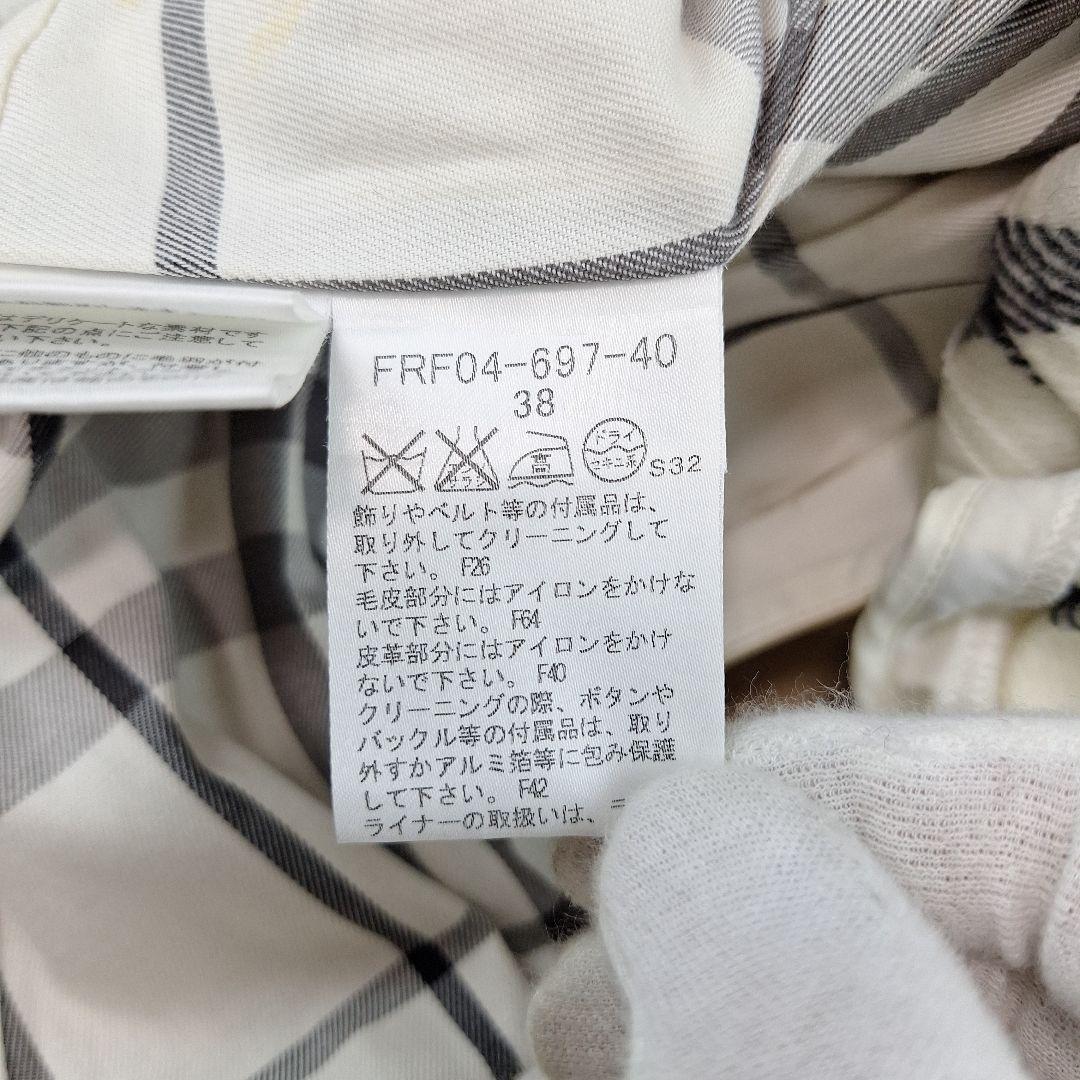 美品✨BURBERRYブルーレーベル　トレンチコート　フォックスファー　金釦　M