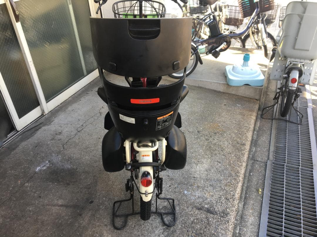 地域限定送料無料　パスバビーアン　子供乗せ　12,3AH　赤②　神戸　電動自転車