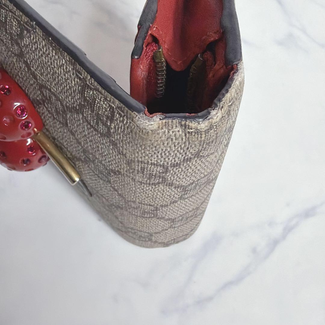 GUCCI グッチ GGスプリーム 2つ折り財布 さくらんぼ チェリー