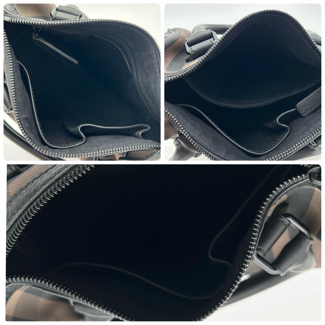 BURBERRY バーバリー ミニボストンバッグ チェック ブラウン 保存袋付き