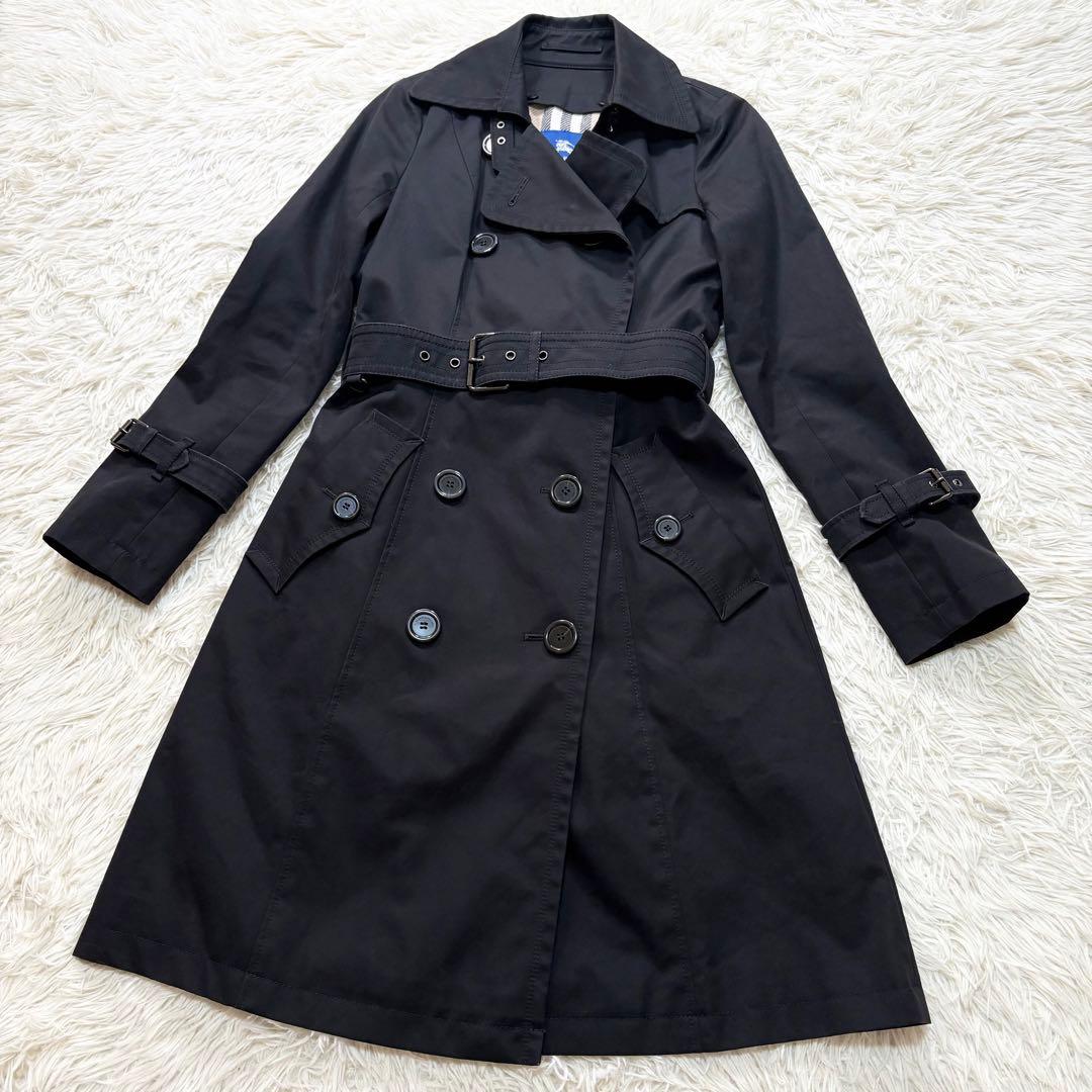 ✨高級感✨バーバリー　ライナー付き　トレンチコート　ノバチェック　ブラック　38