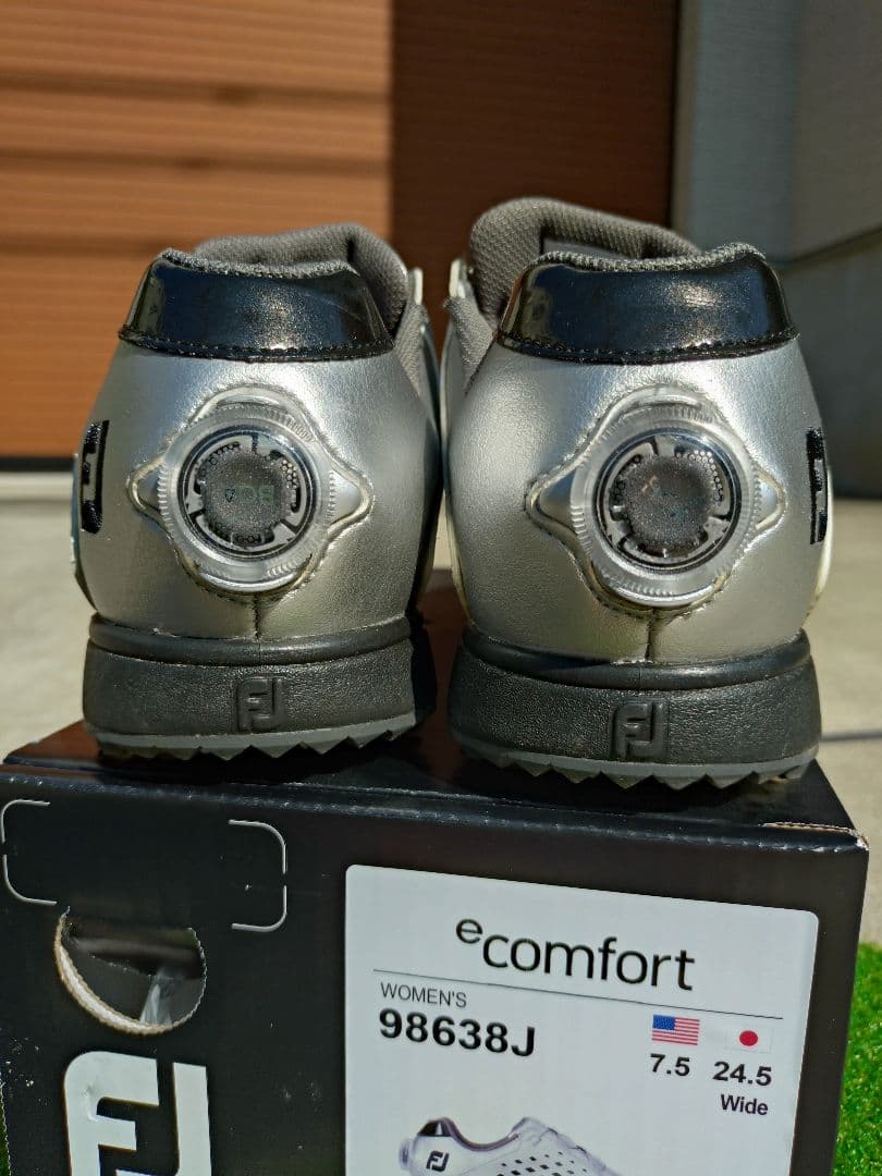 フットジョイ ゴルフシューズ イーコンフォート 箱無　24.5　シルバー FJ