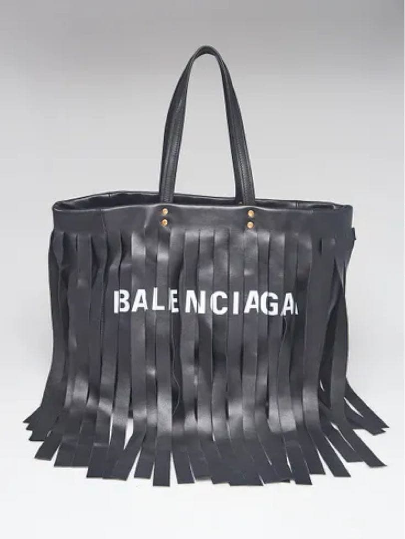 BALENCIAGA フリンジ レザー ランドリーカバ トートバッグ