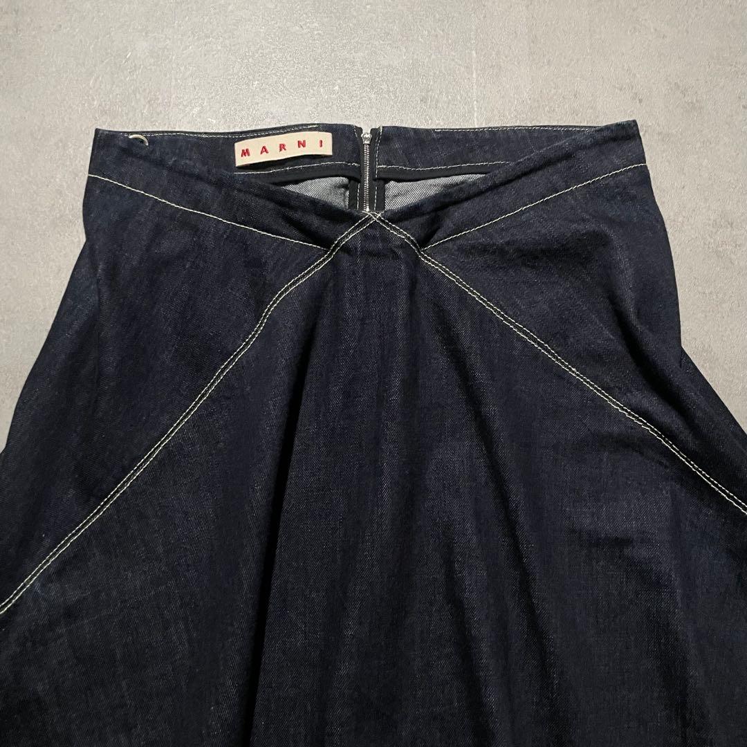 美品　マルニ　デニム　スカート　イタリア製 アシンメトリー　大きいサイズ　3XL