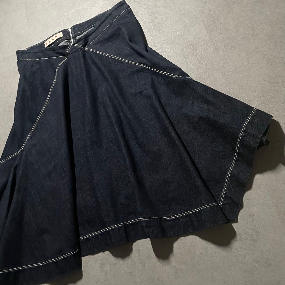 美品　マルニ　デニム　スカート　イタリア製 アシンメトリー　大きいサイズ　3XL