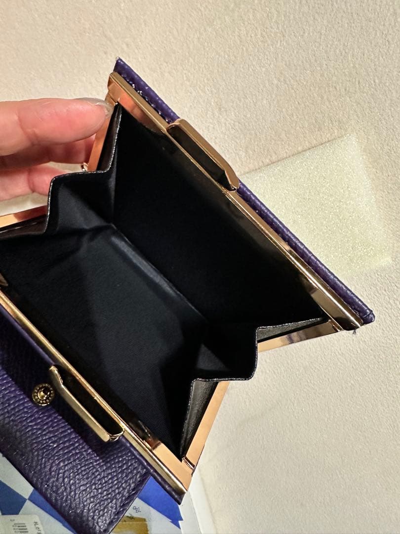 皇居財布 二つ折り財布 パープル 箱付き 宮内庁内売店で購入