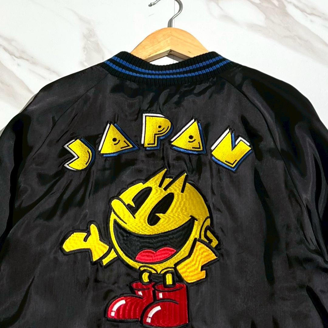 美品　PAC MAN　パックマン　モンスター　リバーシブル　スカジャン　XL黒
