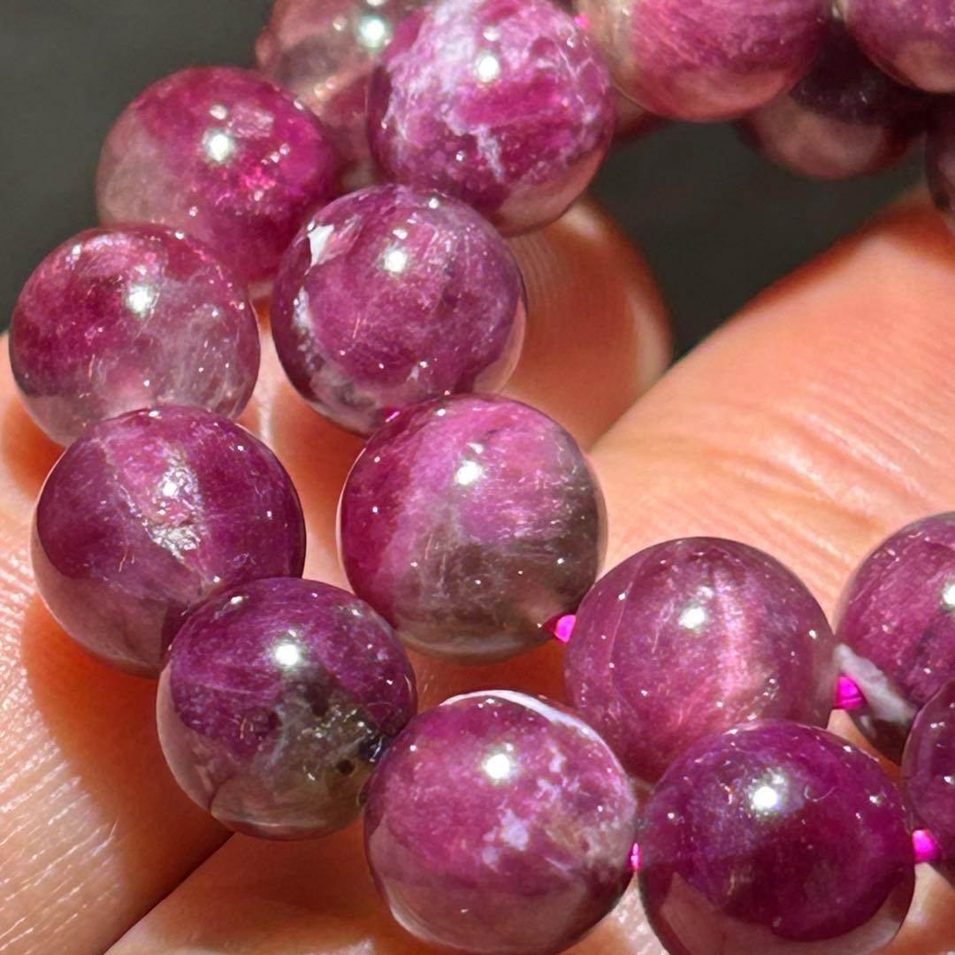 ⭐️こぐま！ルベライト　レッド　トルマリン ブレス　財福開運宝珠⑦