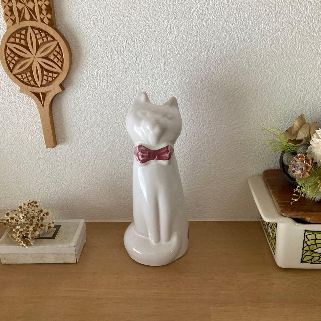北欧ヴィンテージ　希少　ガブリエル　Gabriel　おすわり猫さんの陶製オブジェ
