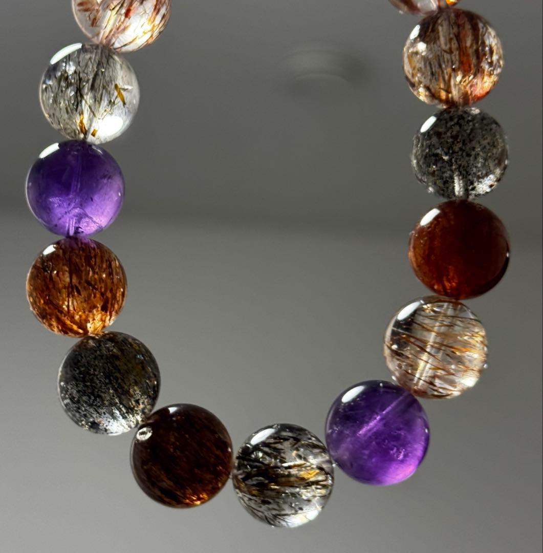 天然石スーパーセブンブレスレット　13.5mm＋　♯2