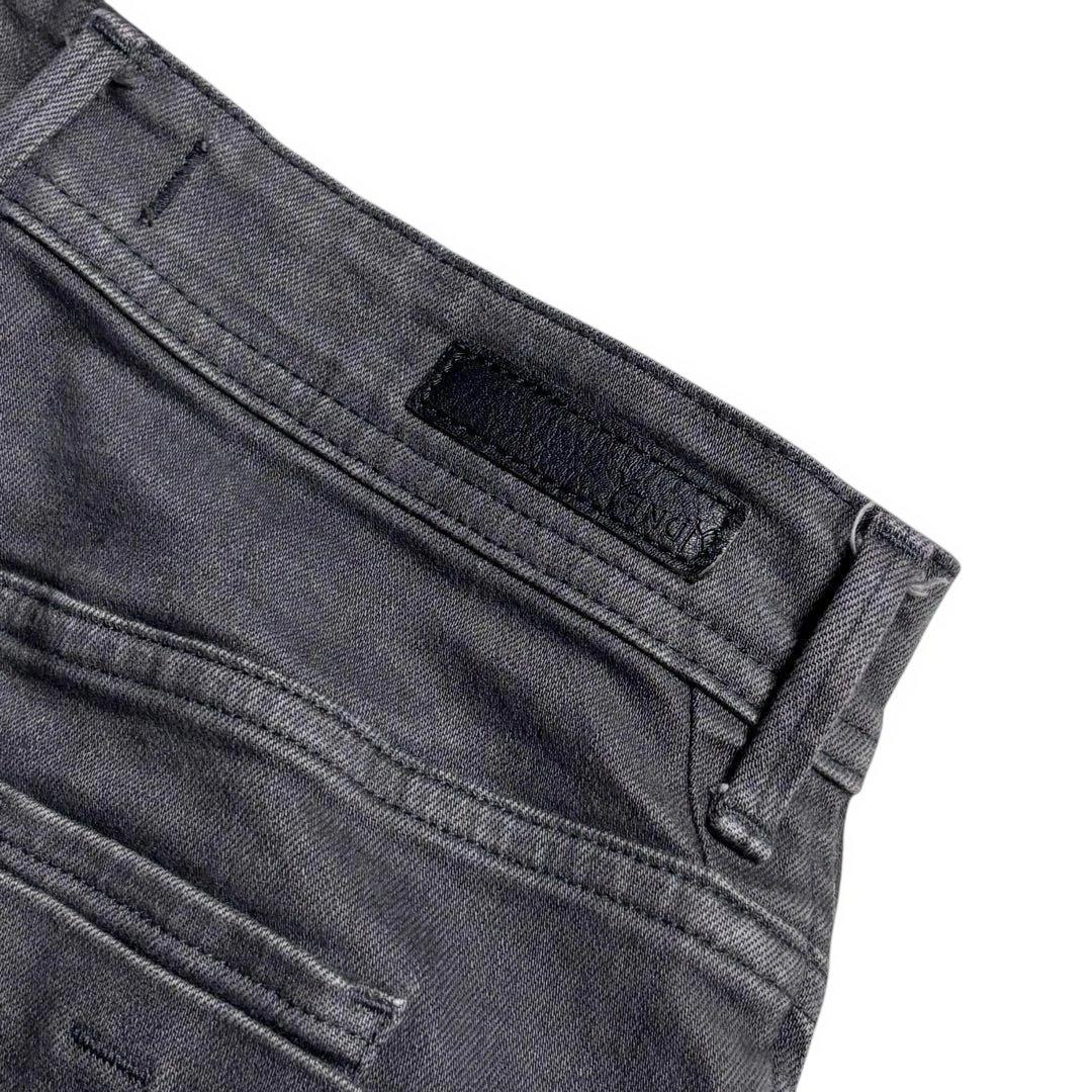YANUK Lea 26ボーイズストレート ブラックデニム ストレッチ