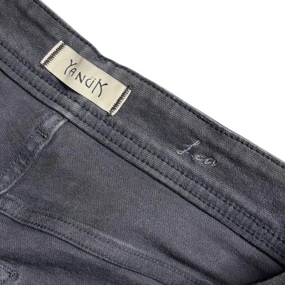 YANUK Lea 26ボーイズストレート ブラックデニム ストレッチ