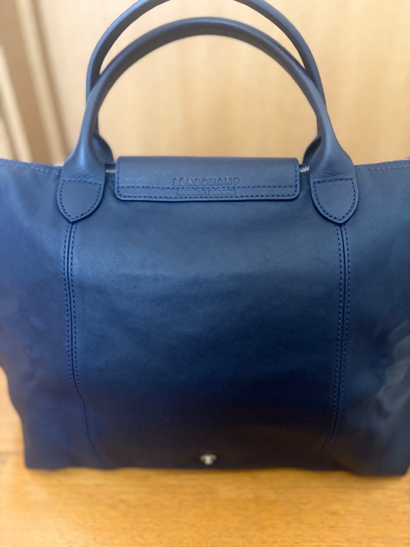 ロンシャン☆キュイール•ルプリアージュオールレザーネイビー