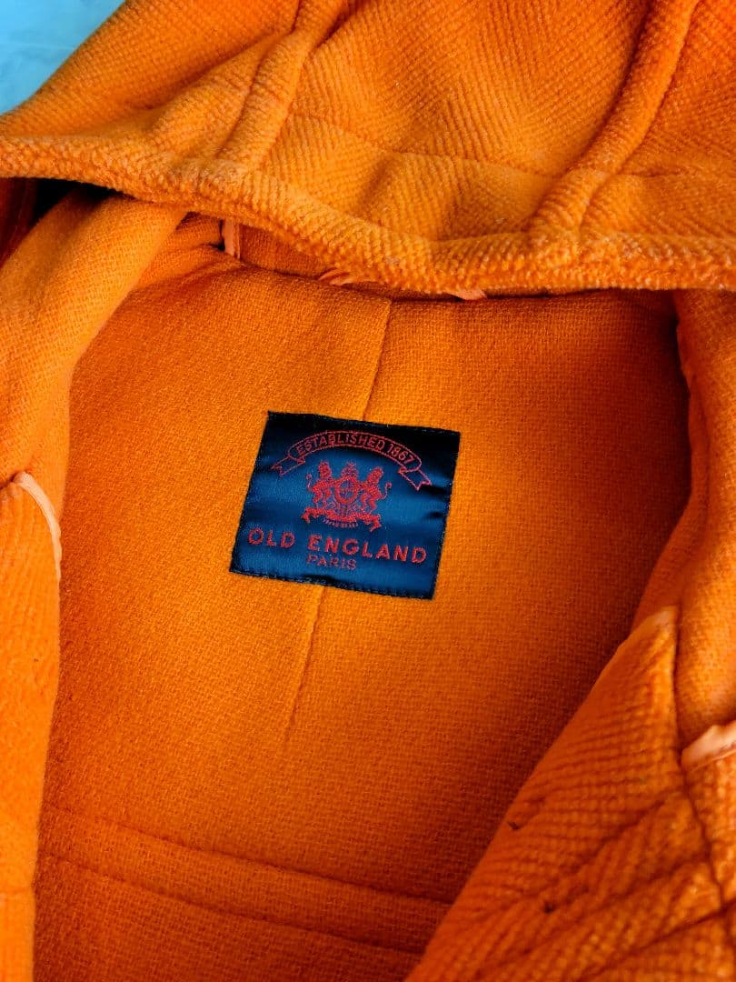 OLD ENGLAND オールドイングランドクラシカル上品ダッフルコートオレンジ