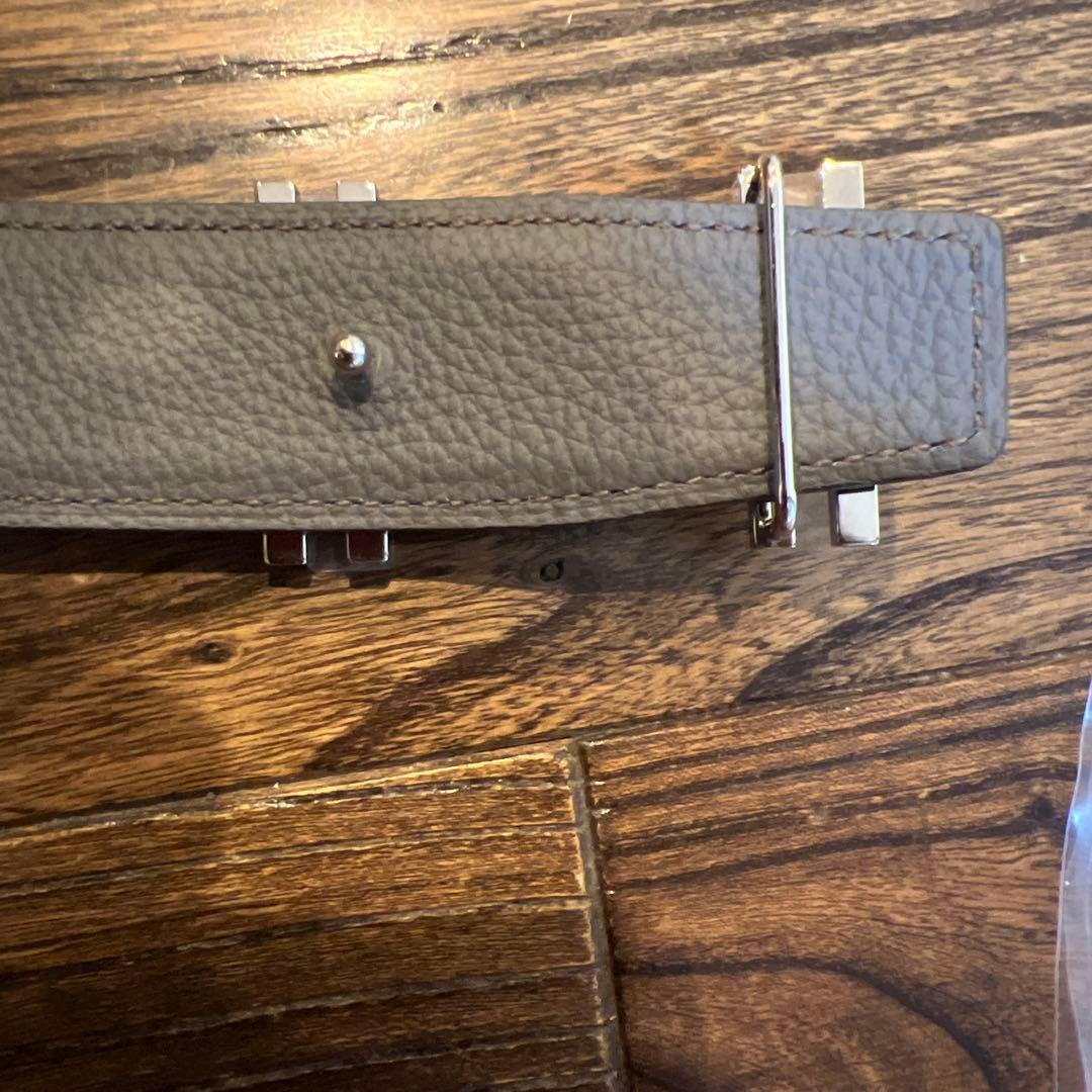【ほぼ未使用 】HERMES エルメス Hオカレ レザーベルト 85 ブラック