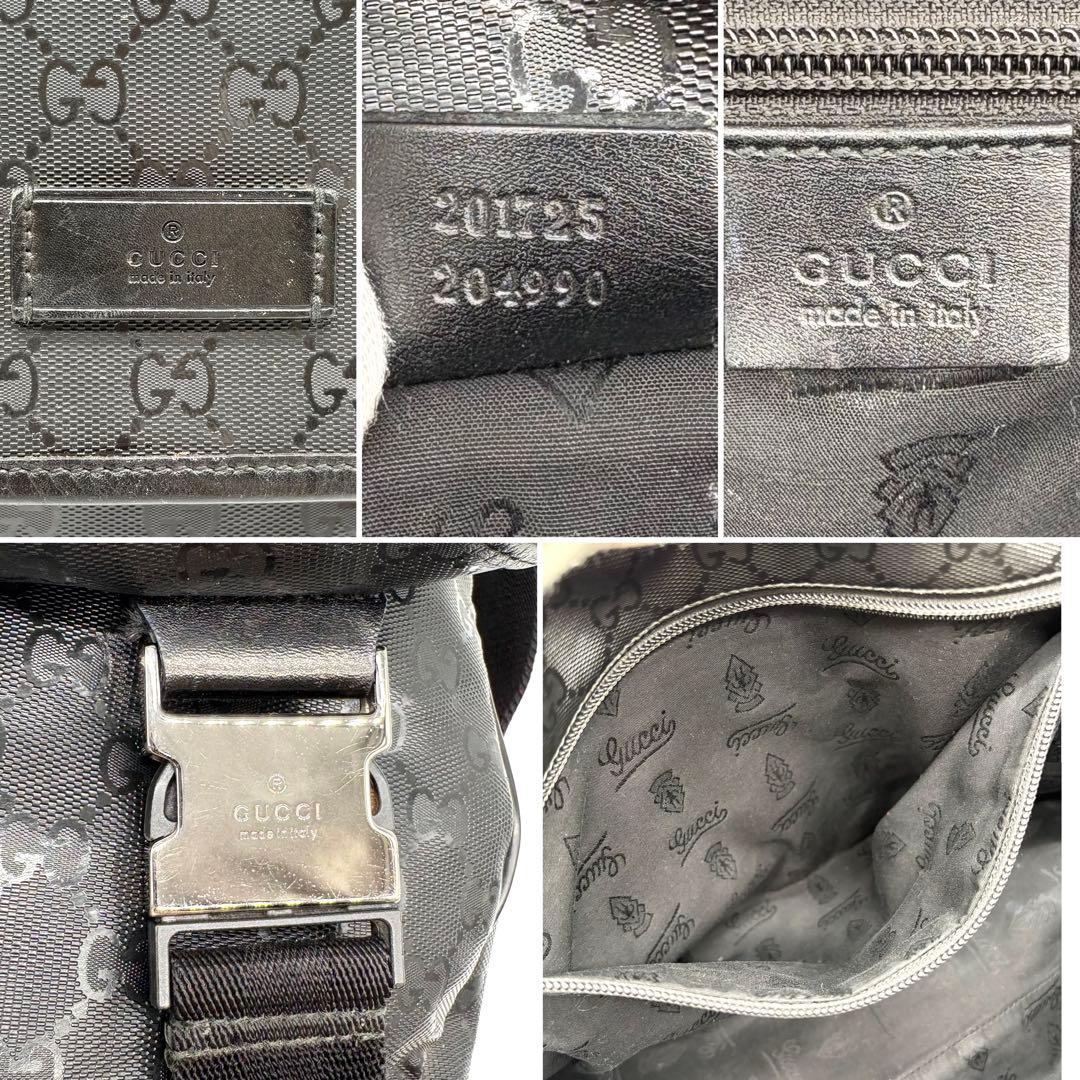 【極美品】GUCCI インプリメ メッセンジャー ショルダーバッグ GG 黒