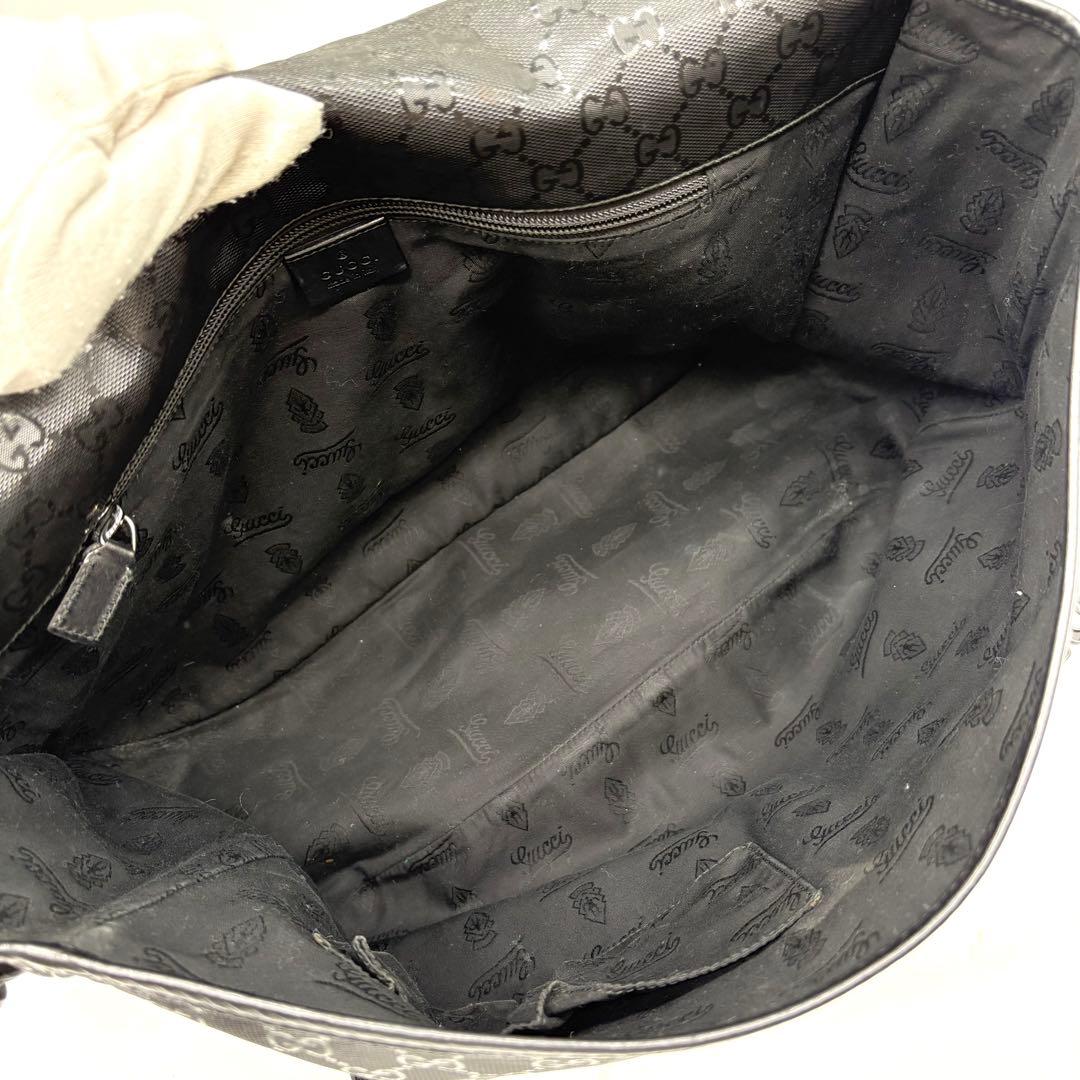 【極美品】GUCCI インプリメ メッセンジャー ショルダーバッグ GG 黒