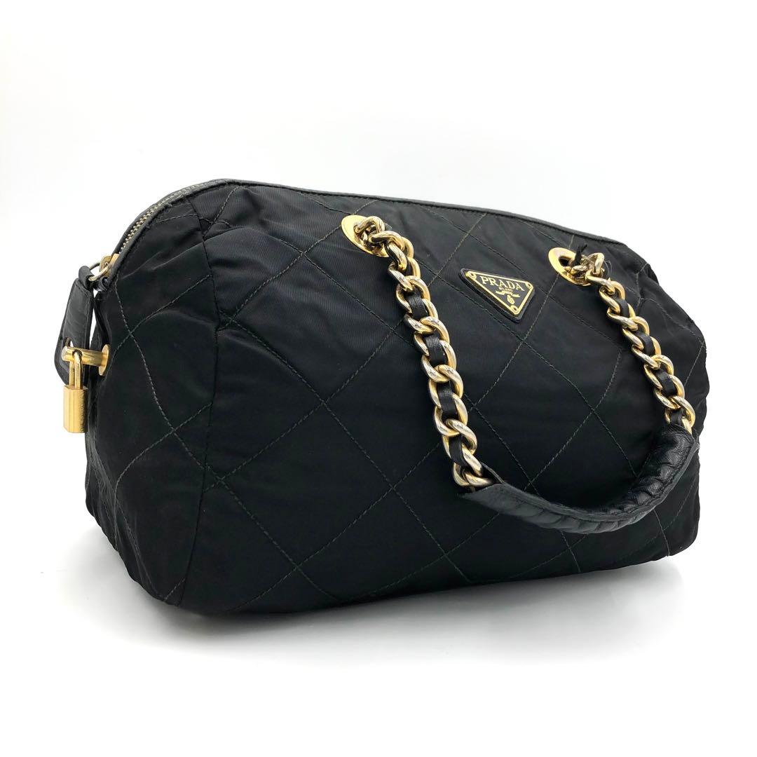 【美品✨】プラダ ハンドバッグ チェーン ボストンバッグ キルティング 肩掛け