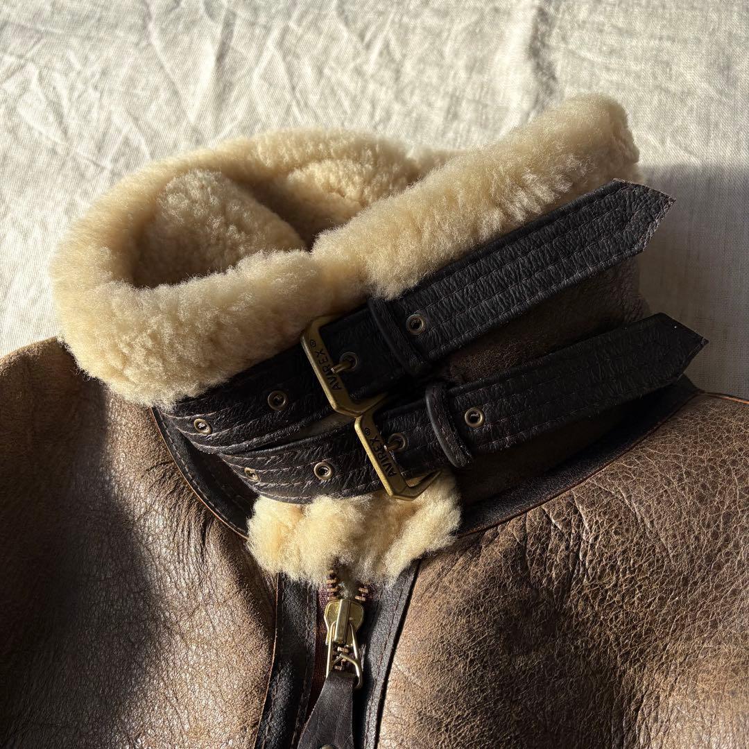 【美品】AVIREX アヴィレックス B-3 ムートン フライトジャケット 42