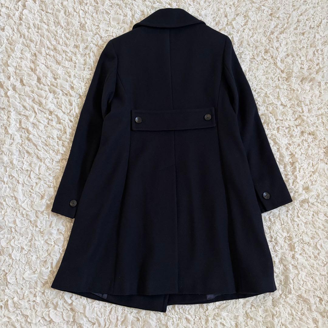 【美品！特価！】MaxMara 銀タグ チェスターコート 比翼 ダブル 濃紺