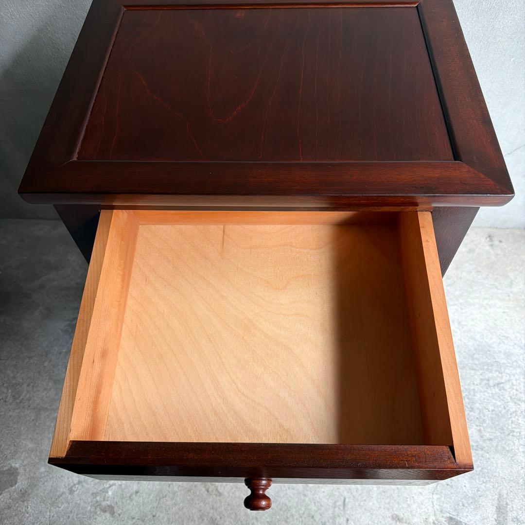 極美品　松本民芸家具 ミズメザクラ無垢材 C型電話台 キャビネット 天然木