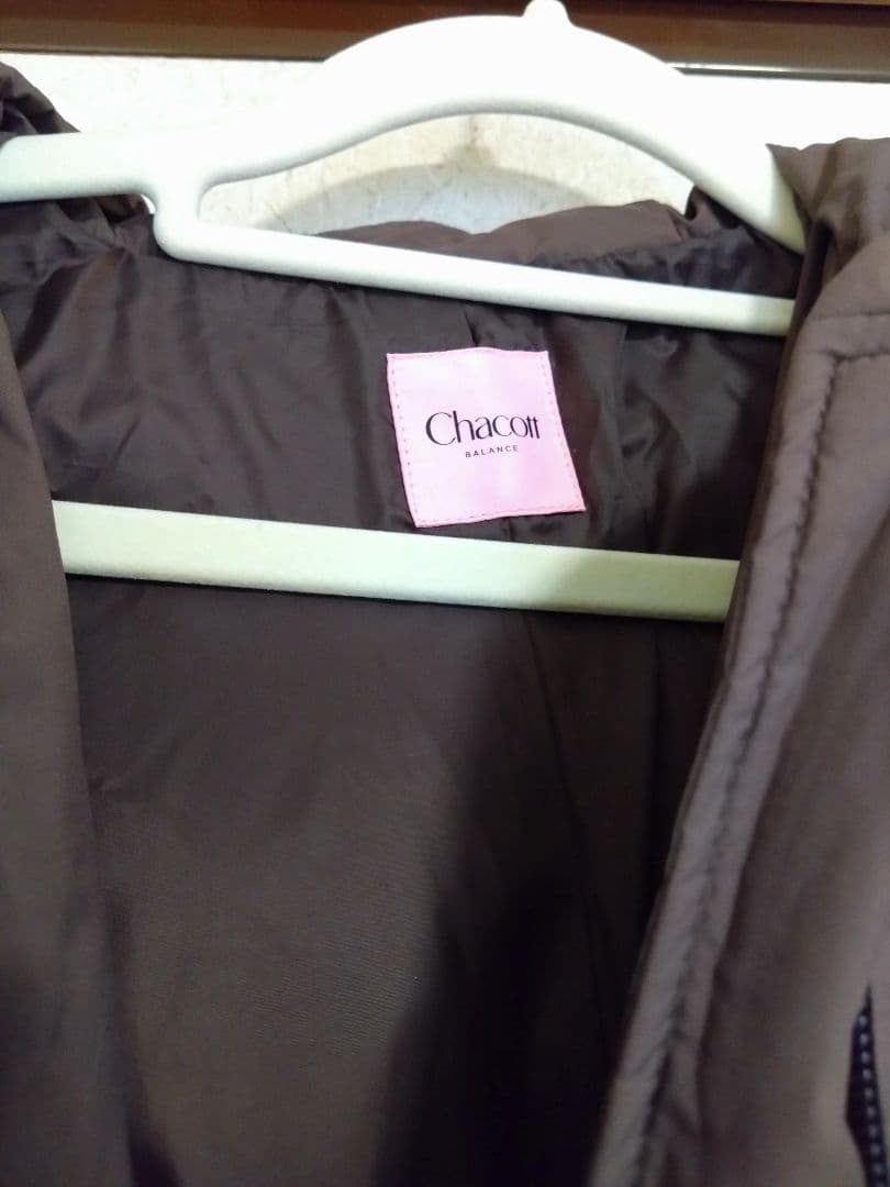 春まで着られる Chacott チャコット ブラウン ロング 中綿 ダウン